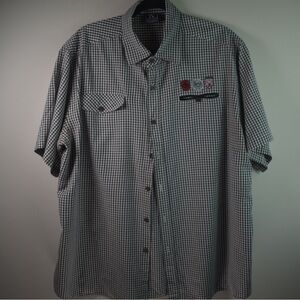 Avirex Black and White Gingham Button Down Shirt 2XL